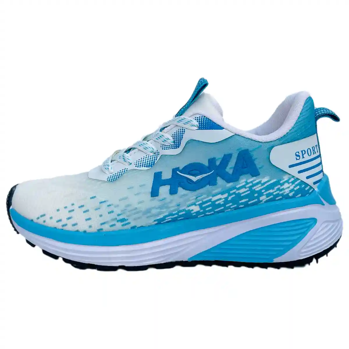 کتونی کفش اسپرت  hoka هوکا رنگ آبی فیروزه ای کد 164
